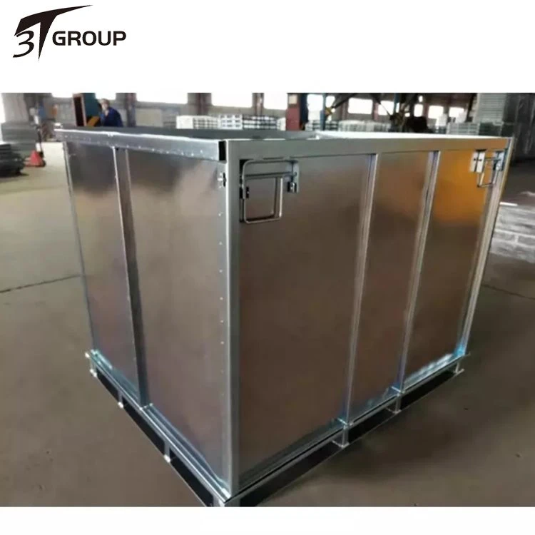 ChianTransport Rubber Steel Stacking Collapsible Pallet Box